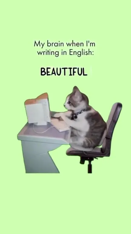 Cat Writing in English