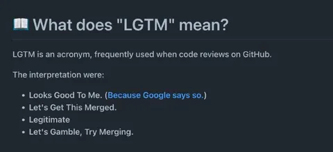 What Does LGTM Mean?