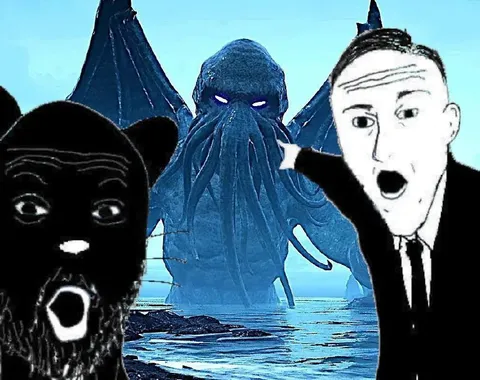 Шокированные существа у моря
