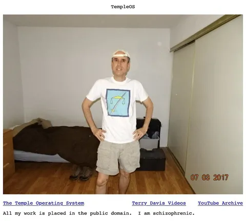 Terry Davis TempleOS Photo