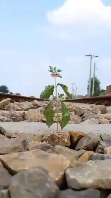 Растение на рельсах