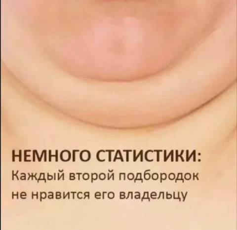 Статистика про второй подбородок