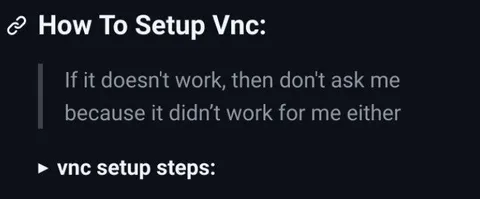 VNC Setup That Doesn't Work
