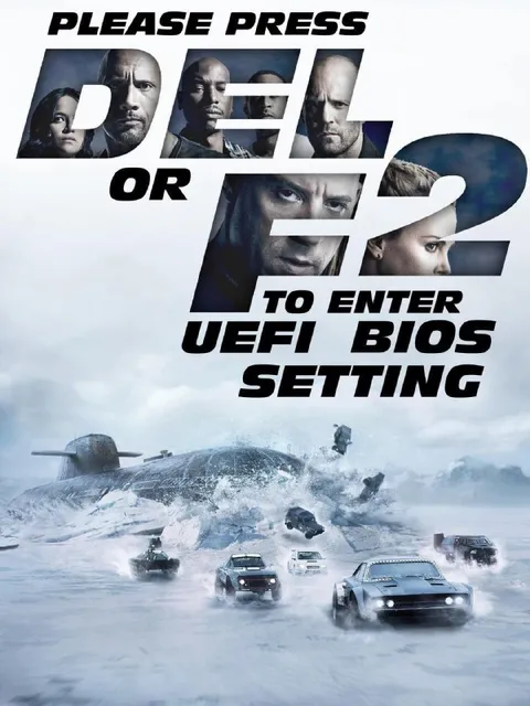 Press F9 or F2 for BIOS