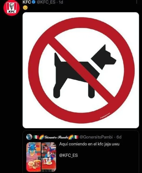 Aquí comiendo en el KFC