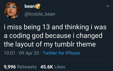 Tumblr Coding God at 13