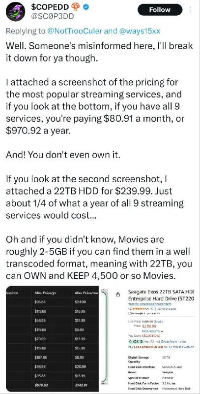 The $970 Streaming Bill