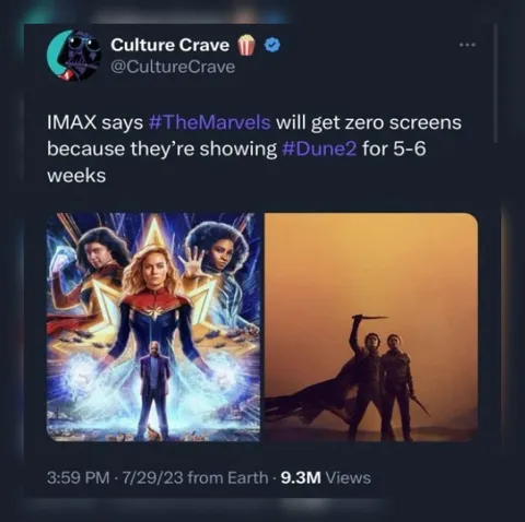 The Marvels Gets Zero Screens