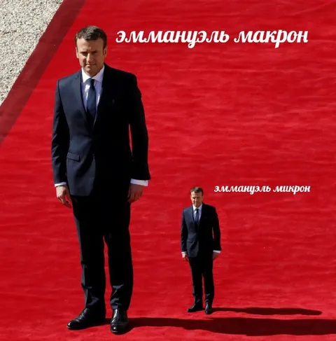 Эммануэль Макрон и Микрон