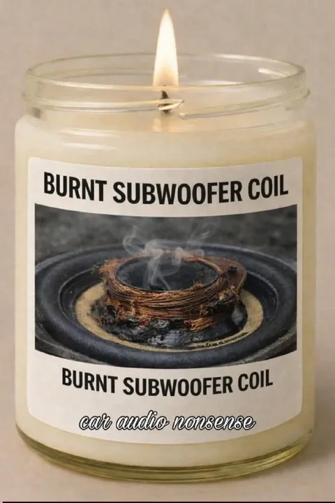 Burnt Subwoofer Coil Candle