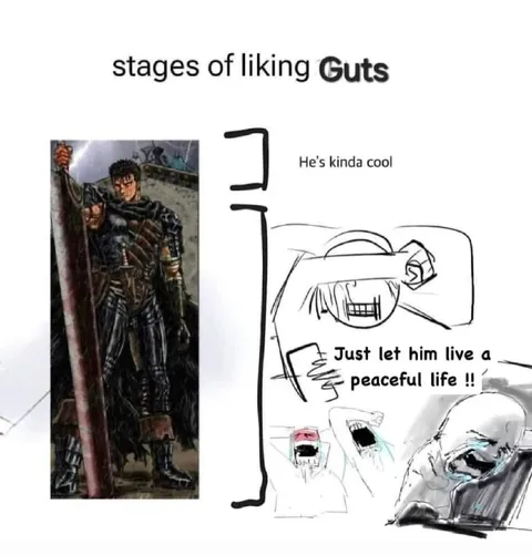 Stages of Liking Guts