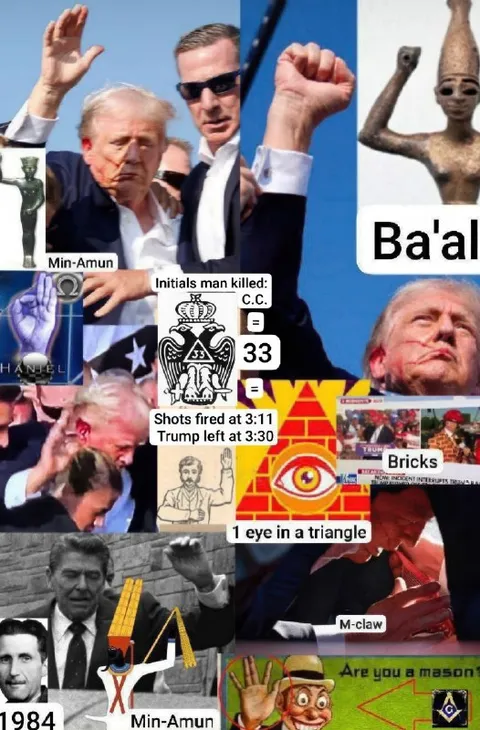 Trump Min-Amun Conspiracy Collage