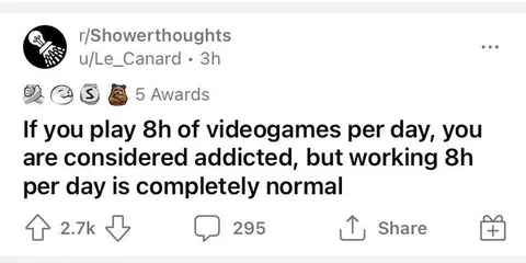 Video Games Versus Work Addiction