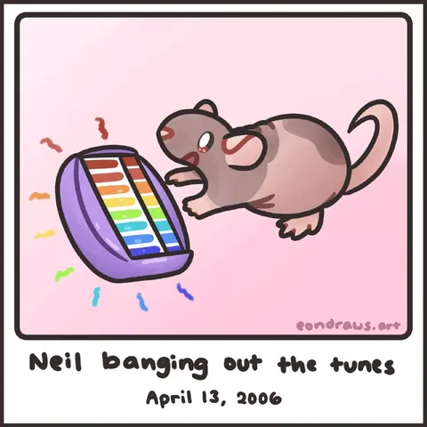 Neil Banging Out the Tunes