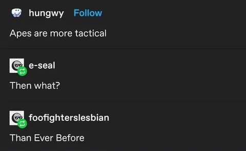 Apes Are More Tactical
