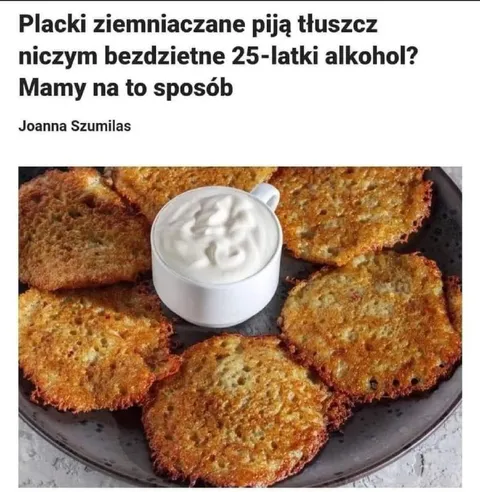 Placki ziemniaczane na alkohol