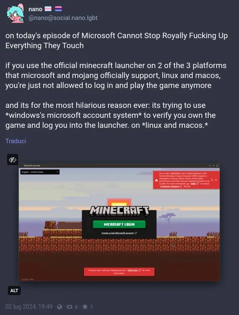 Microsoft Launcher Login Failure