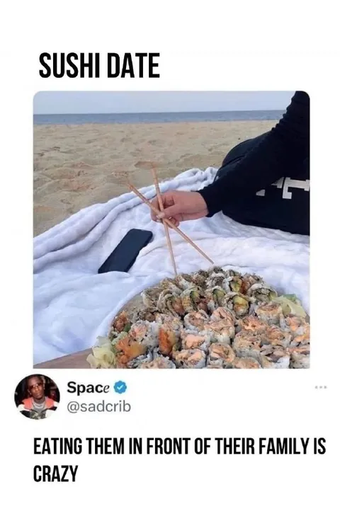 Sushi Date at the Beach