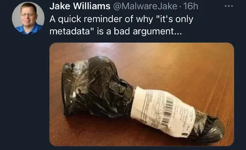 It's Only Metadata Is a Bad Argument