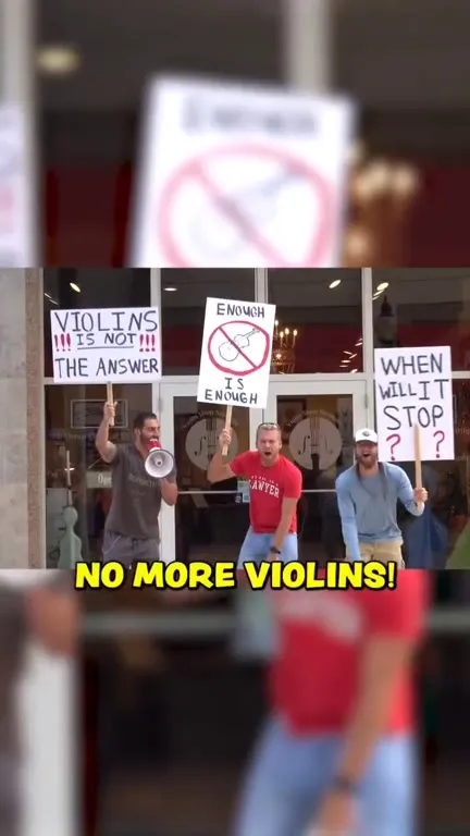 No More Violins Protest