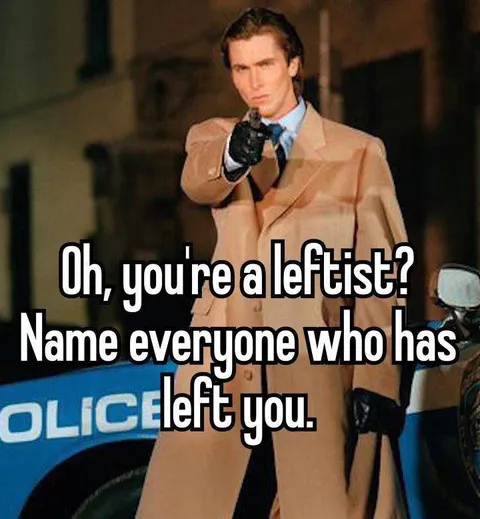 Patrick Bateman Challenges a Leftist