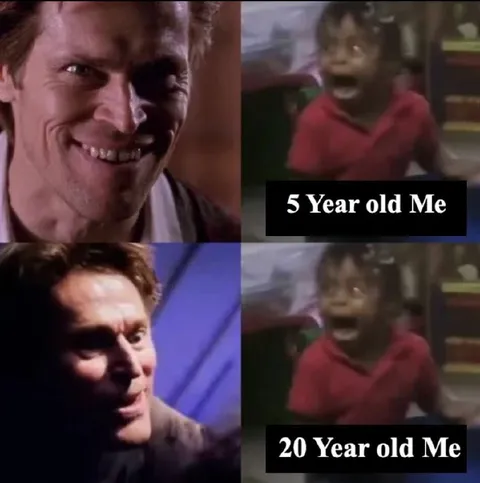 5 Year Old Me vs 20 Year Old Me