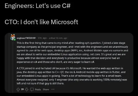 CTO Hates Microsoft