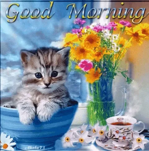 Good Morning Kitten Greeting