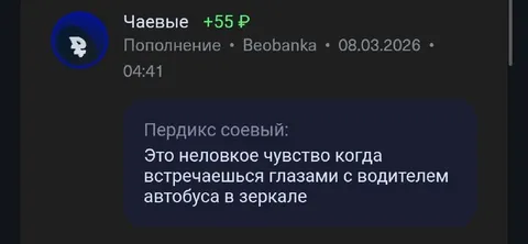 Встреча глазами с водителем автобуса