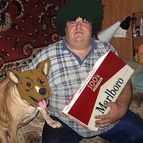 Man Holding a Marlboro Box