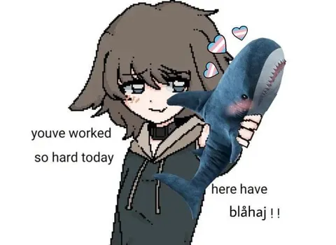Blåhaj After a Hard Day