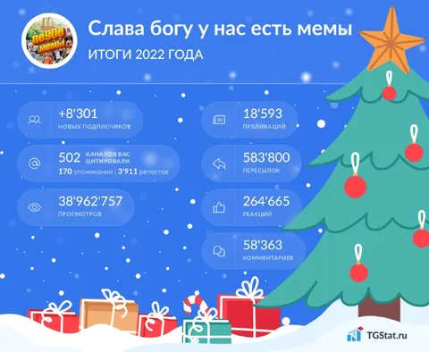 Итоги года от TGStat