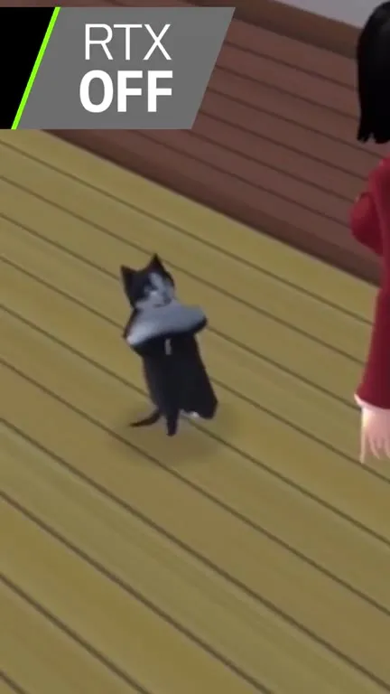 RTX Off Cat Versus RTX On