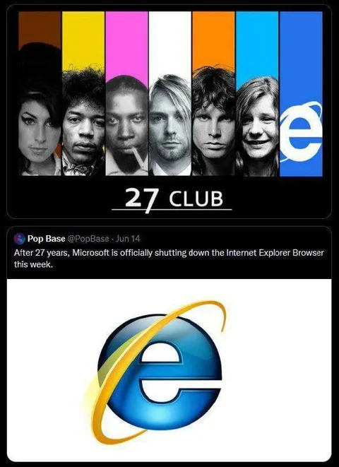 Internet Explorer Joins the 27 Club
