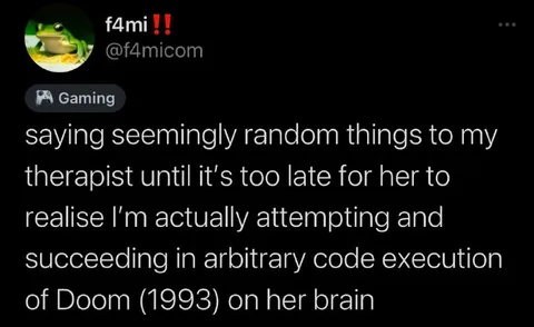 Running Doom on My Therapist’s Brain