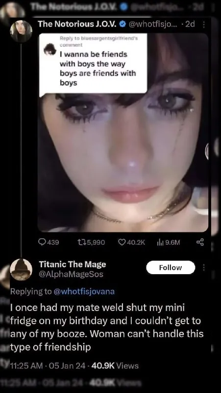 Woman Can't Handle Friendship