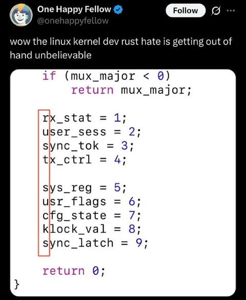 Linux Kernel Rust Hate