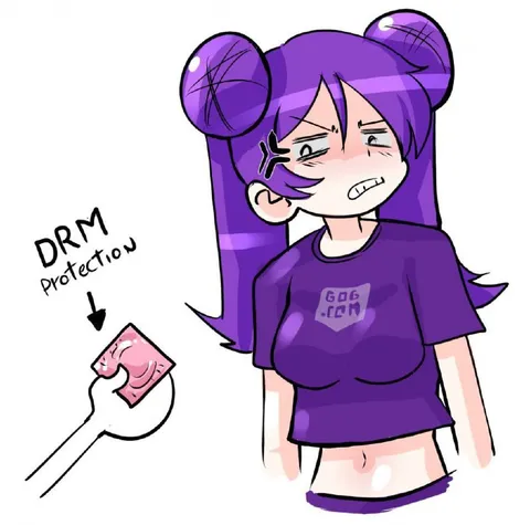 DRM Protection Anime Girl
