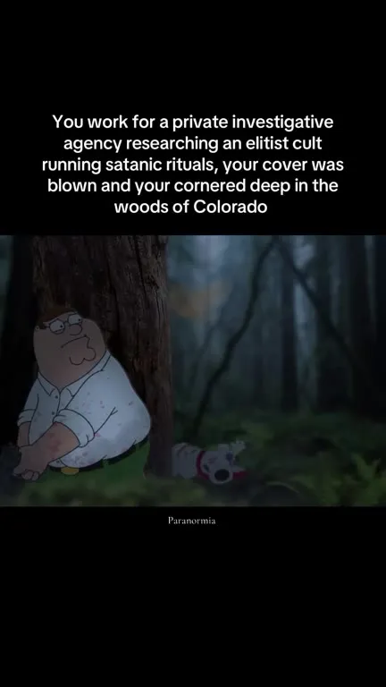 Peter Griffin Hides in the Woods
