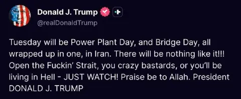 Trump Strait Warning Tweet