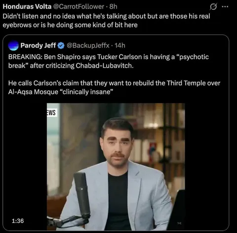 Ben Shapiro’s Real Eyebrows
