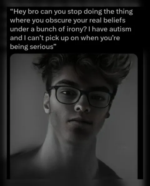 Irony Hiding Real Beliefs