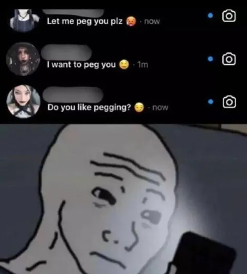 Wojak Gets Unexpected Pegging Messages