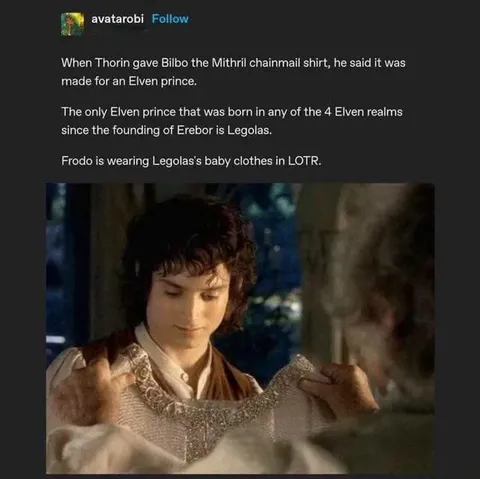 Frodo Wears Legolas's Baby Clothes