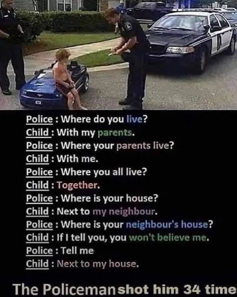 Police Officer's Literal Questioning