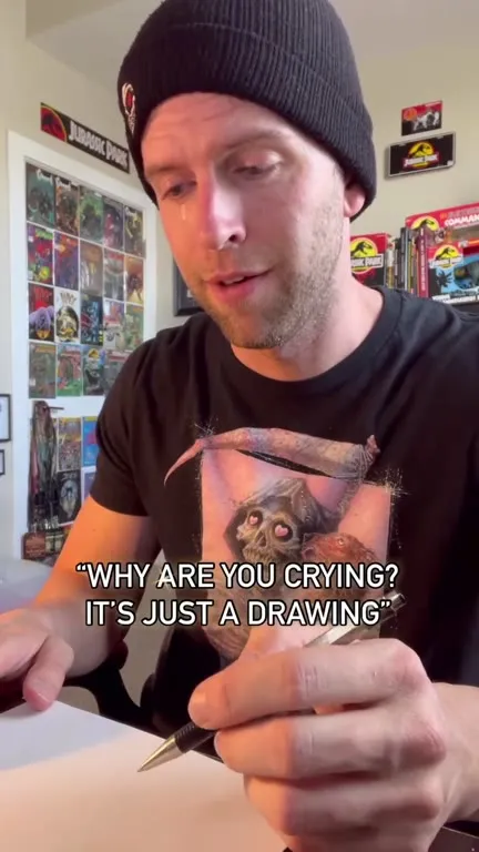 Crying Over a Drawing