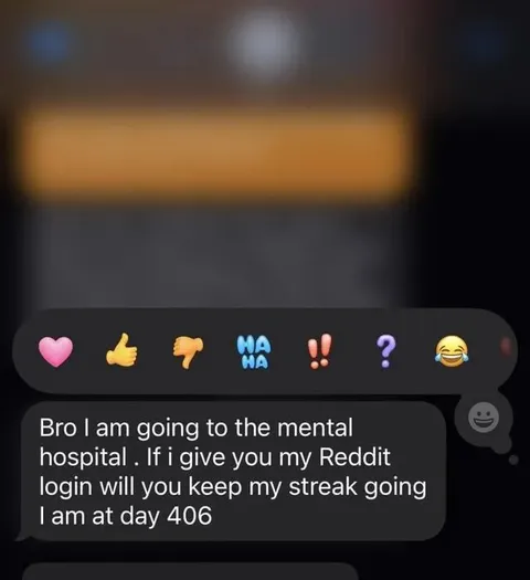 Mental Hospital Reddit Streak