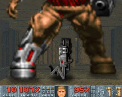 Doomguy Steps on the Gun