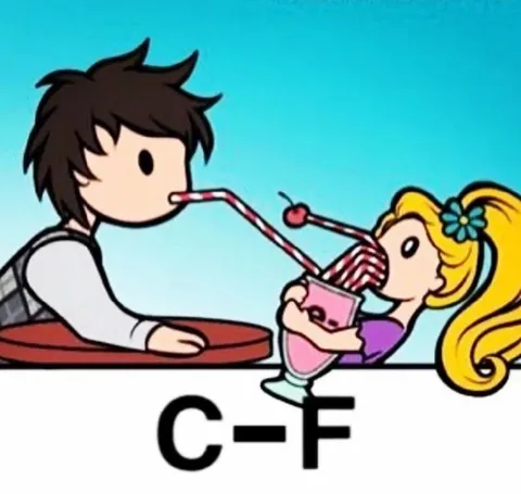 C-F Sharing a Drink
