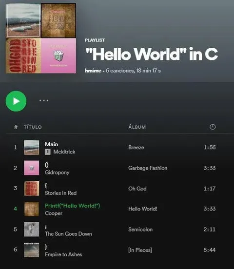 Hello World in C Playlist